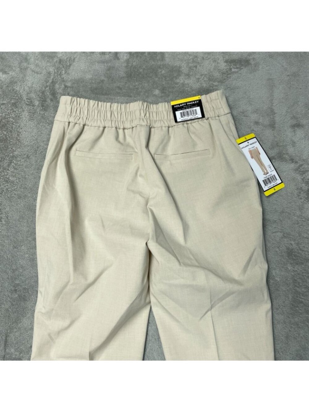 NWT Hilary Radley Women's S Slim Leg Dress Pants Beige Mid-Rise Pull on i2146 - Picture 14 of 15